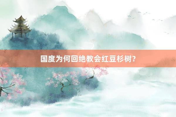 国度为何回绝教会红豆杉树？